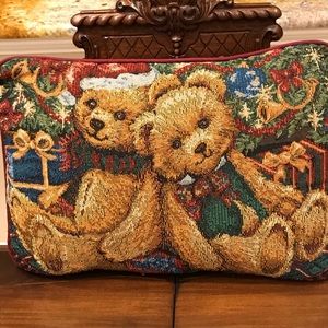 Teddy Bear Tapestry Pillow